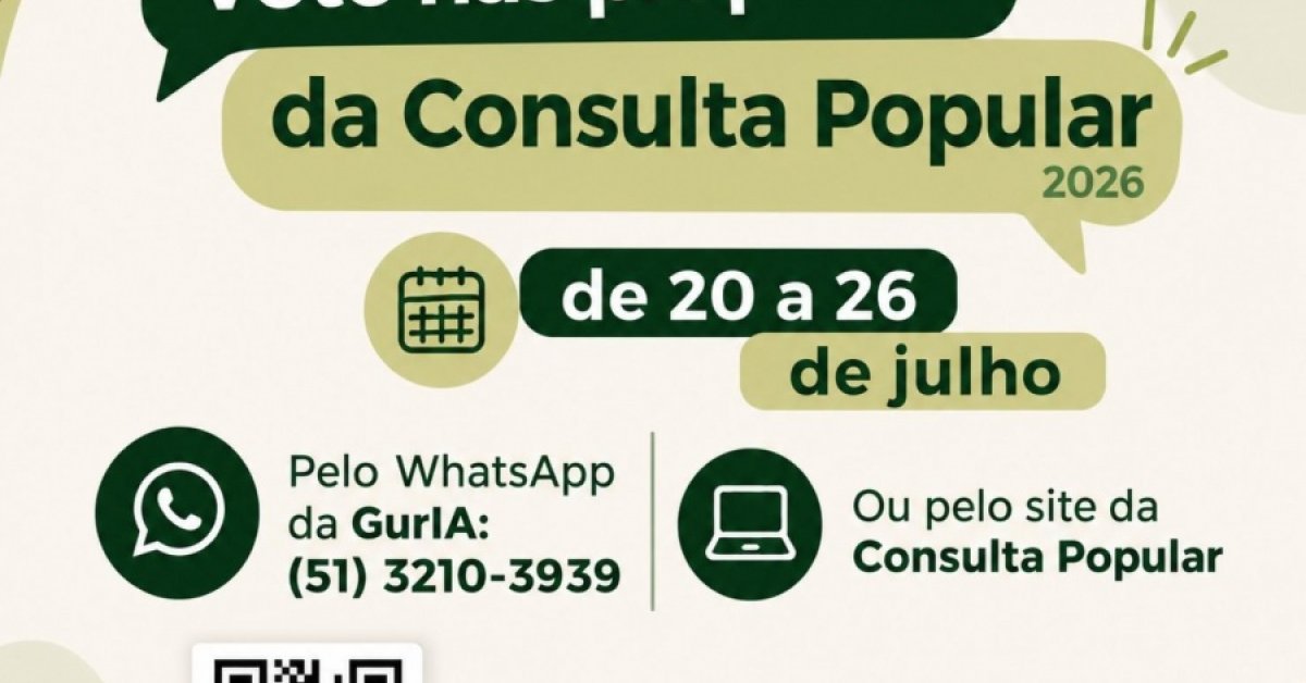 Consulta Popular 2026: votação é exclusivamente digital e recursos já ...