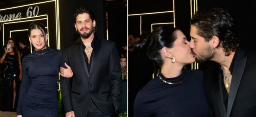 Ana Castela e Zé Felipe trocam beijos ao chegarem à festa de Marrone em Goiânia - Maisnova FM